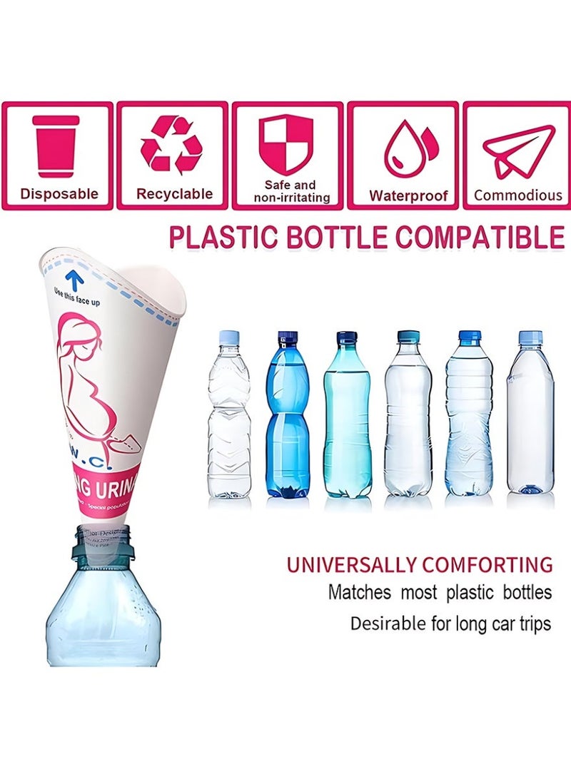 XULEBAO 12-Piece Disposable Urinal Funnel, Waterproof Paper, Vertical Leak-proof, Suitable for Camping, Travel, Public Toilets, Women, Pregnant Women, Injured Individuals, and Children. - Image 4